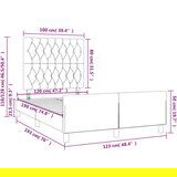  Okvir za krevet s uzglavljem smeđesivi 120x190 cm od tkanine | shoptok.hr