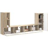 vidaXL 4 pcs Sonoma hrast - - Rjava - 71.64 - 98 x 31 x 29,5 cm - 2025--Uvoz_2 | Shoptok.si