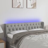  LED uzglavlje svjetlosivo 147x16x78/88 cm od tkanine | shoptok.hr