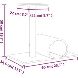  Grebalica za mačke s tunelom krem 60 x 34,5 x 50 cm | Eponuda.com