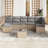  Set vrtnih kauča od 8 dijelova s jastučićima crni poli ratan 2-sjedni vrtni kauč s jastučićima bež poli ratan | shoptok.hr