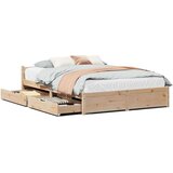vidaXL Okvir kreveta bez madraca 140 x 190 cm od masivne borovine | shoptok.hr