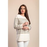 Fenzy Pamučni Top Za Veće Veličine S Prugastim Printom, Bež Boje | shoptok.hr