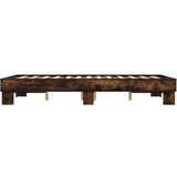 vidaXL Okvir kreveta boja hrasta 140x190 cm konstruirano drvo i metal | shoptok.hr