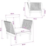  Vrtna stolica s jastučićima Masivno drvo akacije i konopac | shoptok.hr