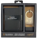 Gift box: kožni novčanik 100x80 mm i otvarač za flaše JBGNGS 05 Guiness crna
