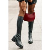 VINCEZA Knee High Eco Leather Heeled Boots | Shoptok.si