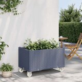  Vrtna sadilica s kotačima siva 80x50x54 cm PP | shoptok.hr