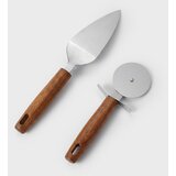 Sinsay Set pribora za pizzu s drvenim ručkama: nož i rezač za pizzu 2 pack | shoptok.hr