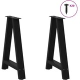  Noge za blagovaonski stol A-oblika 2 kom Crne 60 x (72-73) cm Čelik | shoptok.hr