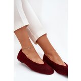 Boto Women's Ballerinas With Sheepskin Bordeaux Zimira | Shoptok.si