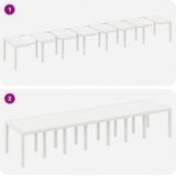  Vrtna jedilna garnitura s blazinami z blazino 17 pcs Bela PP, (5000153786) | Shoptok.si
