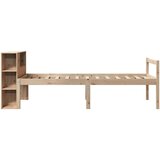  Knjižna postelja brez vzmetnice bela 75x190 cm trdna borovina, (21653685) | Shoptok.si