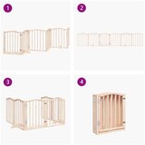 vidaXL Ograda za pse z vrati zložljiva 6 panelov 300 cm topolovina | Shoptok.si