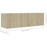  4-dijelni set TV ormarića boja hrasta sonome od iverice | shoptok.hr