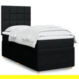 Maison Chic Box spring postelja - Vzmetna postelja z vzmetnico črn 90x190 cm blago SL4079, (21888860) | Shoptok.si