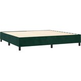  s oprugama i madracem tamnozeleni 200x200 cm baršunasti | shoptok.hr