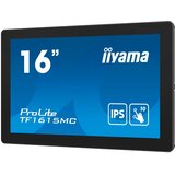 Iiyama 15,6" PCAP Bezel Free 10P Touch, 1920x1080, DisplayPort, HDMI, VGA, 405cd/m2 (with touch), USB Interface, Through Glass (Gloves) mode, External Power Adapter, MultiTouch only with supported OS, Open frame model with seal, IP65 front TF1615MC-B1 | Eponuda.com