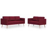  2-dijelni set sofa od tkanine crvena boja vina | shoptok.hr