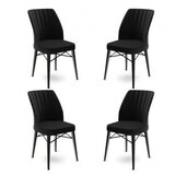 Hanah home Set od 4 trpezarijske stolice Flex crne boje | Eponuda.ba