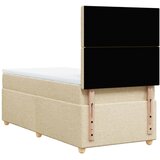  Krevet s oprugama i madracem krem 90 x 190 cm od tkanine | shoptok.hr