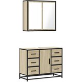  2-dijelni set kupaonskog namještaja boja hrasta sonome drveni | shoptok.hr