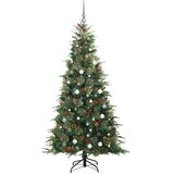  Umjetno božićno drvce s nogom s stalakom Zelena 210 cm PE i PVC | shoptok.hr