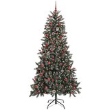 vidaXL Umestno božično drevo med 300 LED Zelena 114 x 114 x 210 cm | Shoptok.si