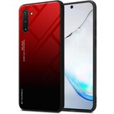 Cadorabo Ohišje, združljiv s Samsungom v rdeči barvi - črni - dvobarvni zaščitni pokrov iz silikona TPU in hrbta iz kaljenega stekla, (20573102) | Shoptok.si