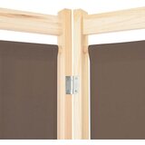 Sobna pregrada s 5 panela od tkanine 200 x 170 x 4 cm smeđa | Eponuda.ba