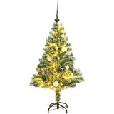  Umjetno božićno drvce 150 LED s kuglicama i snijegom 150 cm | shoptok.hr