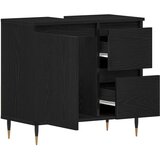  Kabinet pod umivalnikom Črni hrast 65x33x60 cm Inženirski les, (22013936) | Shoptok.si