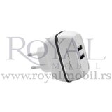 Konfulon kućni punjač C23 + S31A 2xUSB 5V/2.4A micro beli sa crnim | ePonuda.com