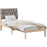 vidaXL Posteljni okvir z oblazinjenim vzglavjem Rjava 80 x 200 cm | Shoptok.si