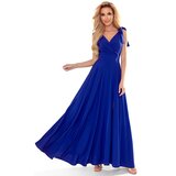 Numoco Long dress with neckline and tie at the shoulders | Shoptok.si