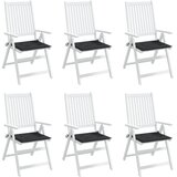  Jastuci za vrtne stolice 6 kom crni 50x50x4 cm tkanina Oxford | Eponuda.ba