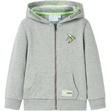  Dječja majica s kapuljačom i patentnim zatvaračem kaki prošarana 116 | shoptok.hr