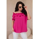 Kesi Spanish blouse with decorative ruffle fuchsia | shoptok.hr