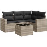 Maison Chic Seti vrtnega pohištva - Vrtna garnitura - Vrtni pohištvo set 5-delna z blazinami siv poli ratan, (21815104) | Shoptok.si