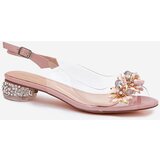 S. BARSKI Transparent Low Heel Sandals With Decoration D&A | Shoptok.si