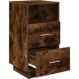 vidaXL Noćni ormarić s 2 ladice dimljeni hrast 36x36x68 cm | shoptok.hr
