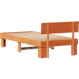 Konstrukcija postelje z vzglavjem Voskast rjav 100 x 200 cm, (5000125920) | Shoptok.si