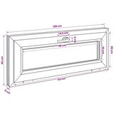  Unutarnja boja prozora u podrumu bijela RISOR 120 x 45 cm - Bijela 120 x 45 cm s dvostrukim staklenjem | shoptok.hr