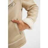 Defacto Slim Fit Faux Leather Jacket Slim Cut Zipper Collar Faux Für Lined Zipper | Eponuda.ba