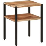  Bočni stolić 35 x 35 x 45 cm od masivnog drva bagrema i željeza | shoptok.hr