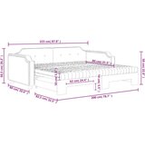  Dnevni krevet na razvlačenje svjetlosivi 80 x 200 cm od tkanine | shoptok.hr