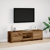 vidaXL TV omara z LED, starim lesom 140x34x40 cm iz umetnega lesa | Shoptok.si