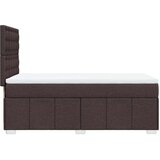 Box spring postelja z vzmetnico temno rjava 90x200 cm blago, (21291610) | Shoptok.si