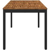  Stol za večeru u vrtu Prirodna i crna 141 x 80,5 x 75 cm | shoptok.hr