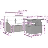  vrtni kavč set set 5 bež ratan, pena, steklo vrtni kavč set, (22065025) | Shoptok.si